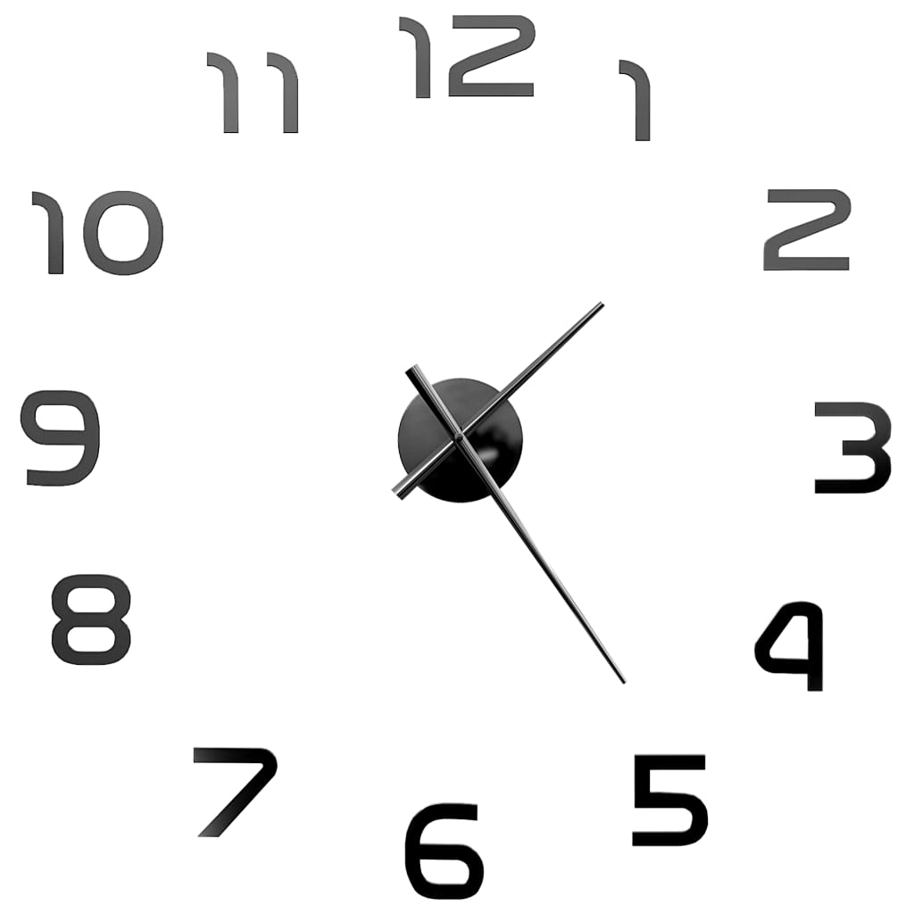 3d Wall Clock | High gloss black | EVA (ethylene-vinyl acetate) | XXL