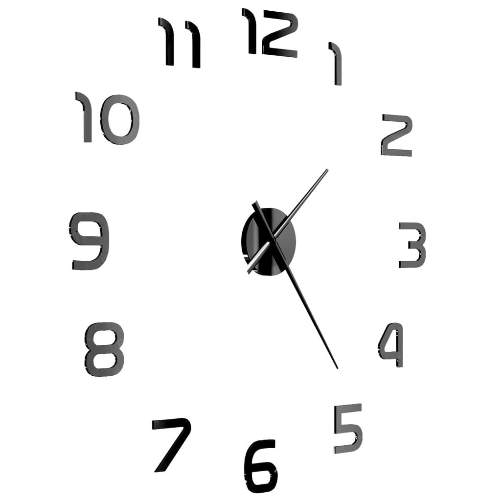 3d Wall Clock | High gloss black | EVA (ethylene-vinyl acetate) | XXL