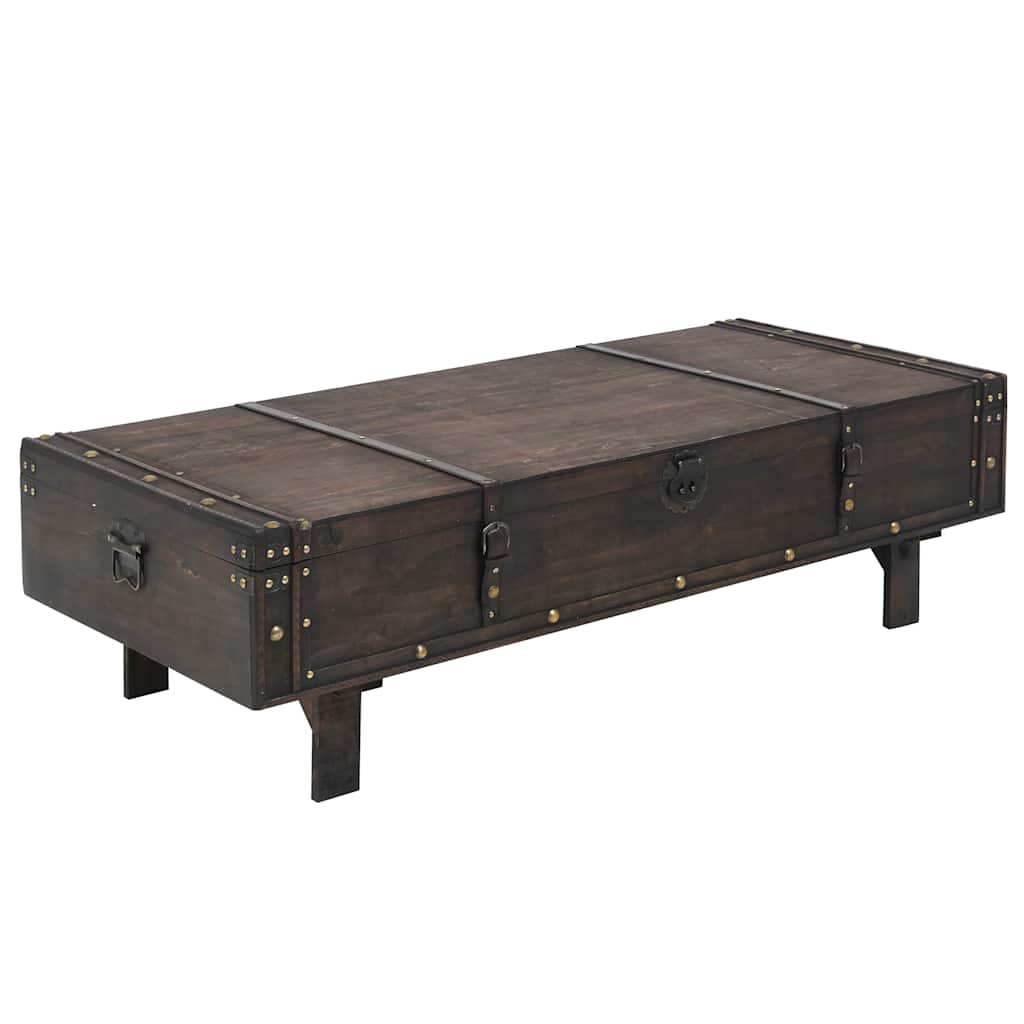 245802 vidaXL Coffee Table Plywood Vintage Style 120x55x35 cm