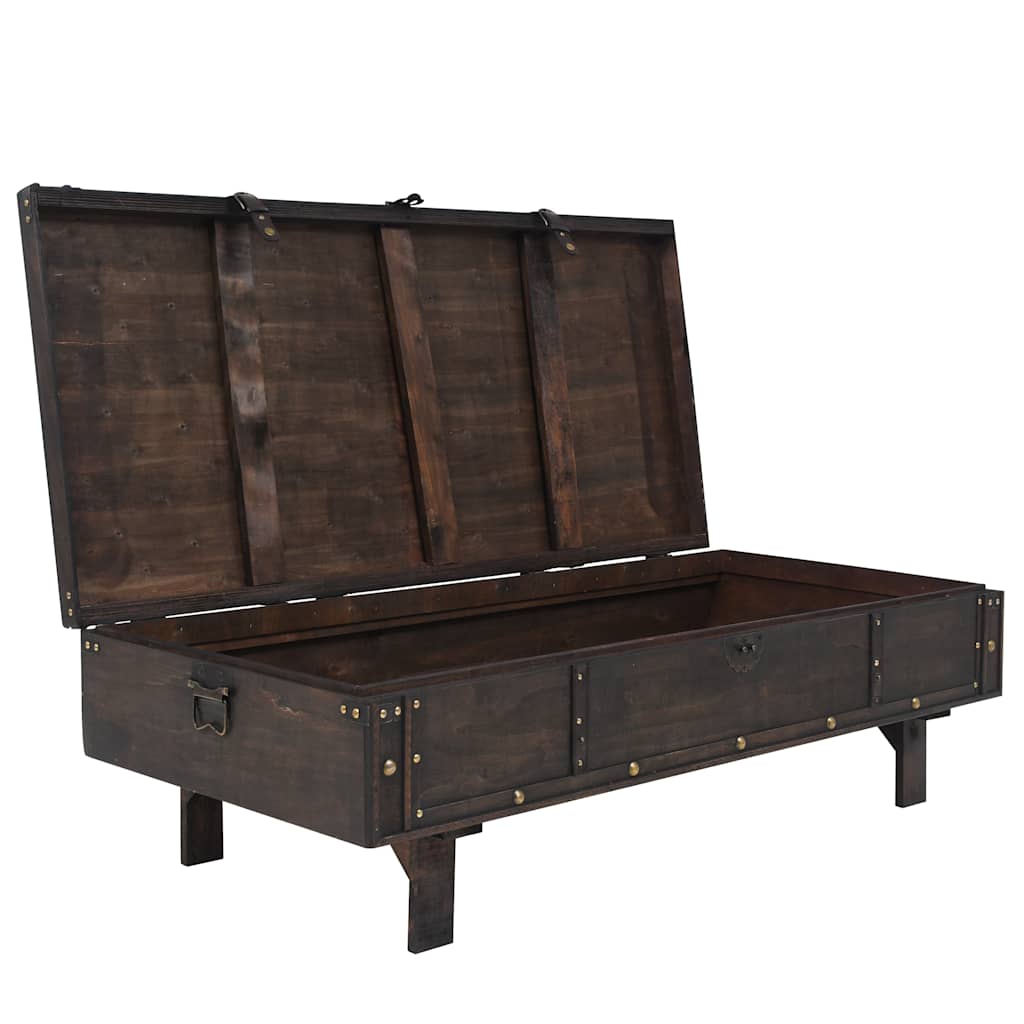 245802 vidaXL Coffee Table Plywood Vintage Style 120x55x35 cm