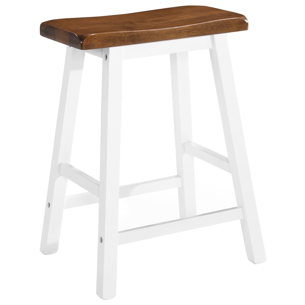 vidaXL Bar Table and Stool Set 3 Pieces Solid Wood