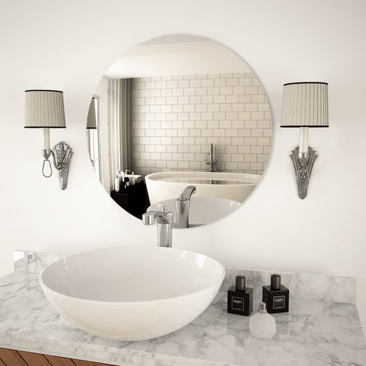 vidaXL Wall Mirror 60 cm Round Glass