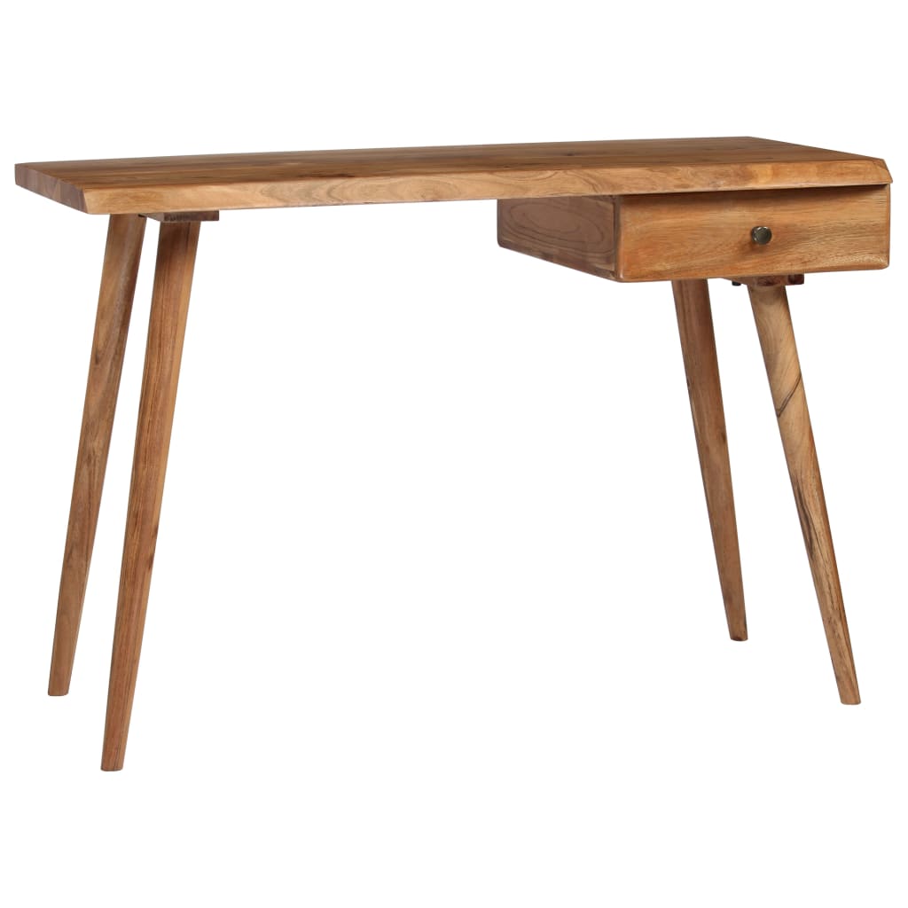 vidaXL Writing Table Solid Acacia Wood 110x50x76 cm