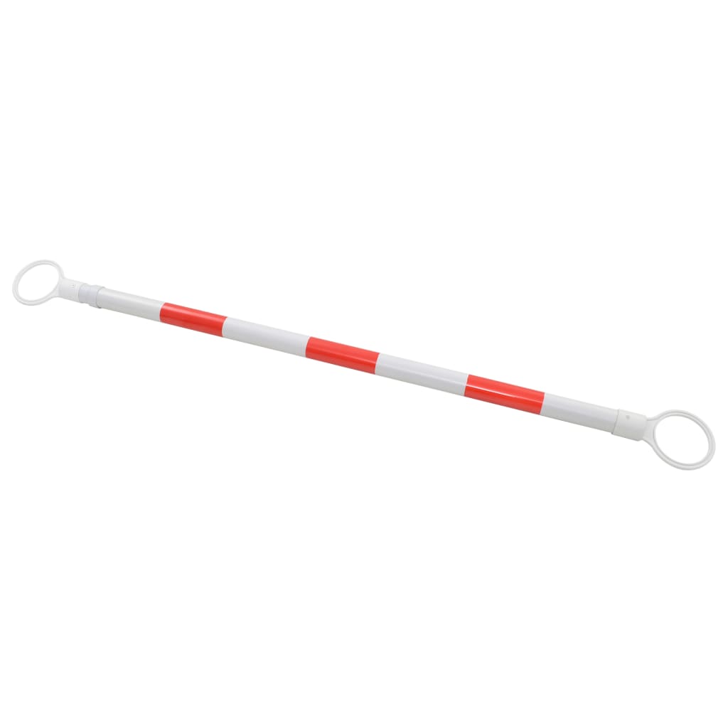 vidaXL Retractable Traffic Cone Bars 2 pcs Plastic 116-197 cm