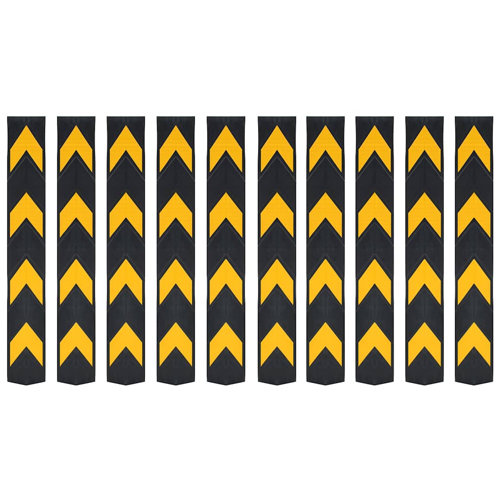 Reflective Corner Guards 10 pcs Rubber 80 cm