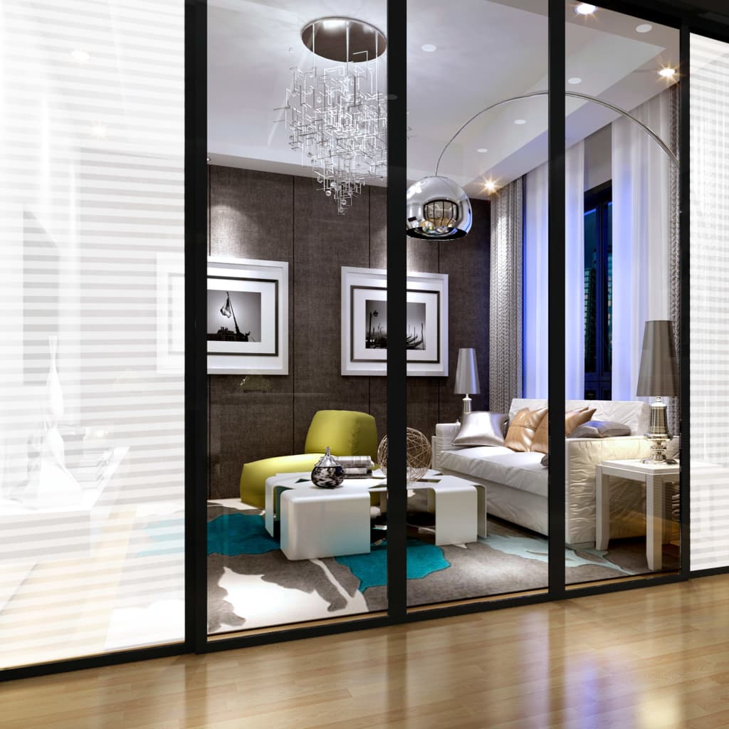 Window Film Frosted Stripes Design 0.9x20 m PVC