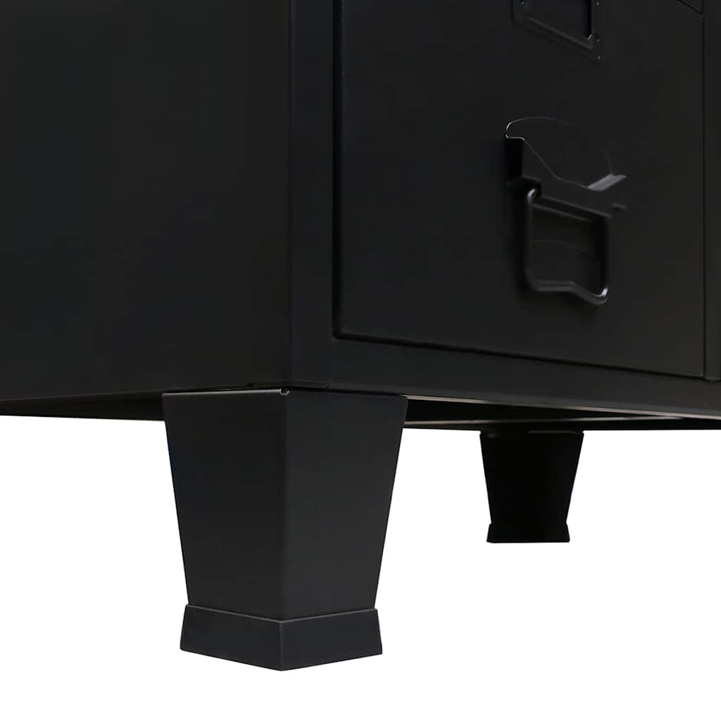 245960 vidaXL Wardrobe Metal Industrial Style 67x35x107 cm Black