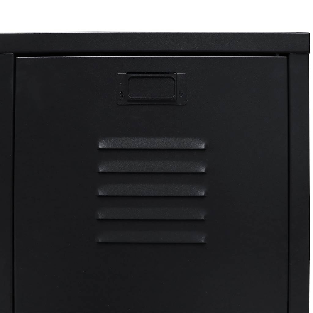 245960 vidaXL Wardrobe Metal Industrial Style 67x35x107 cm Black