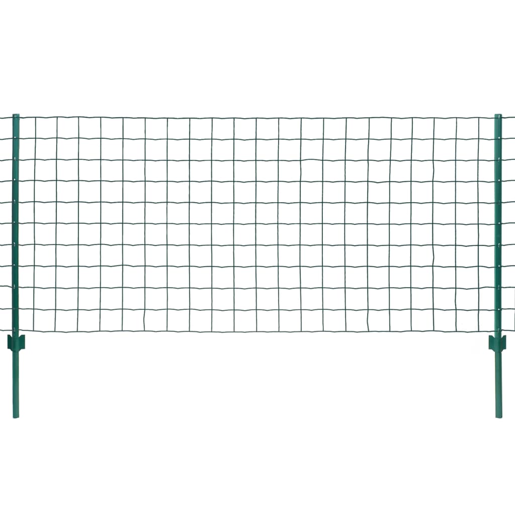 vidaXL Euro Fence Steel 20x1.5 m Green