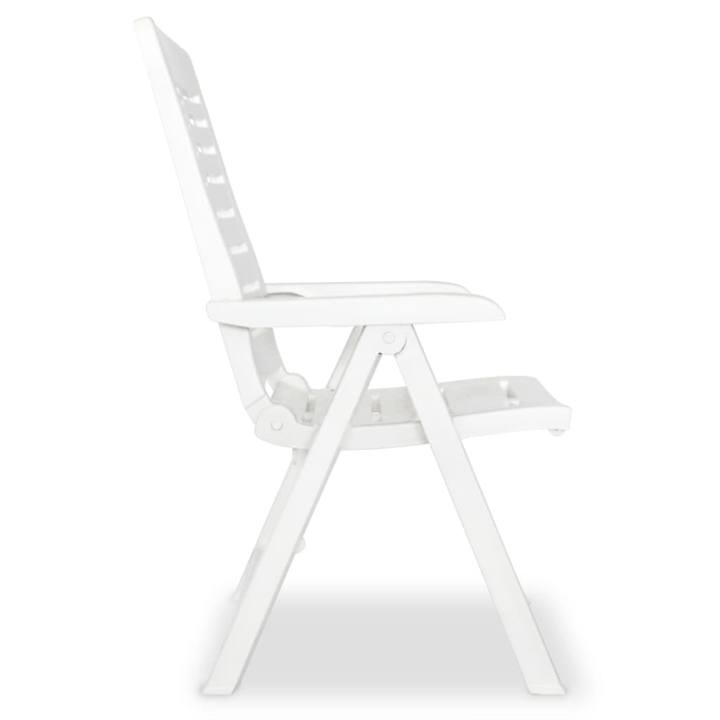Garden Chair | Set of 2 | White | Plastic | Standard | Foldable