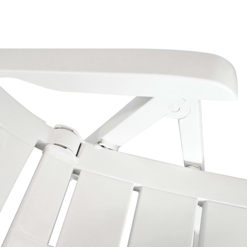 Garden Chair | Set of 2 | White | Plastic | Standard | Foldable