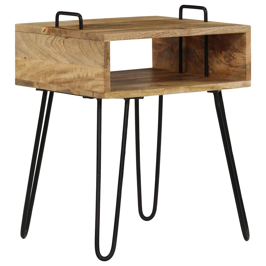 246019 vidaXL Bedside Table Solid Mango Wood 40x34x47 cm