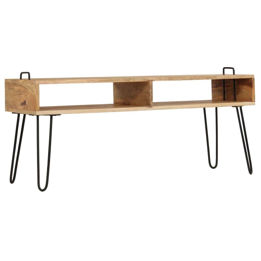 TV Stand Solid Mango Wood 110x35x45 cm