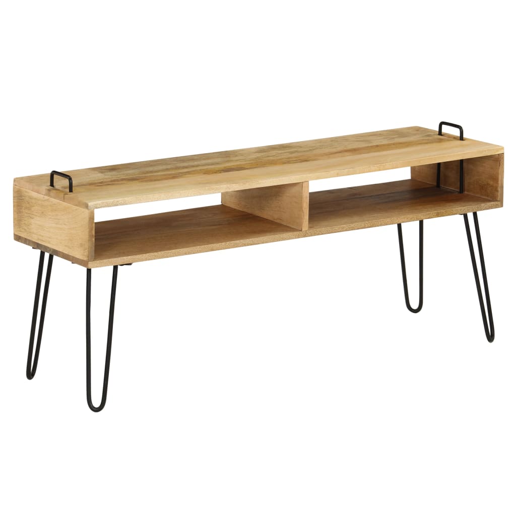 vidaXL TV Stand Solid Mango Wood 110x35x45 cm