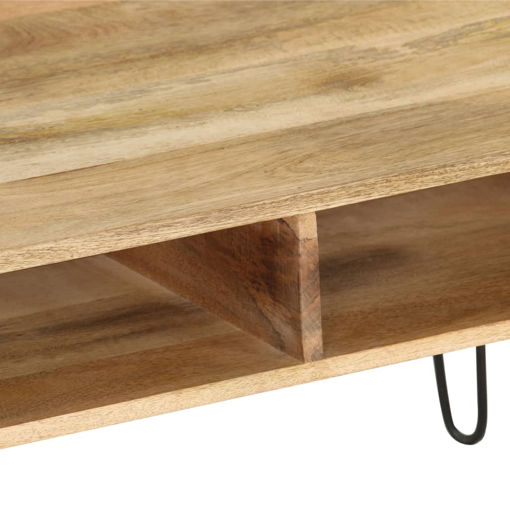 vidaXL TV Stand Solid Mango Wood 110x35x45 cm