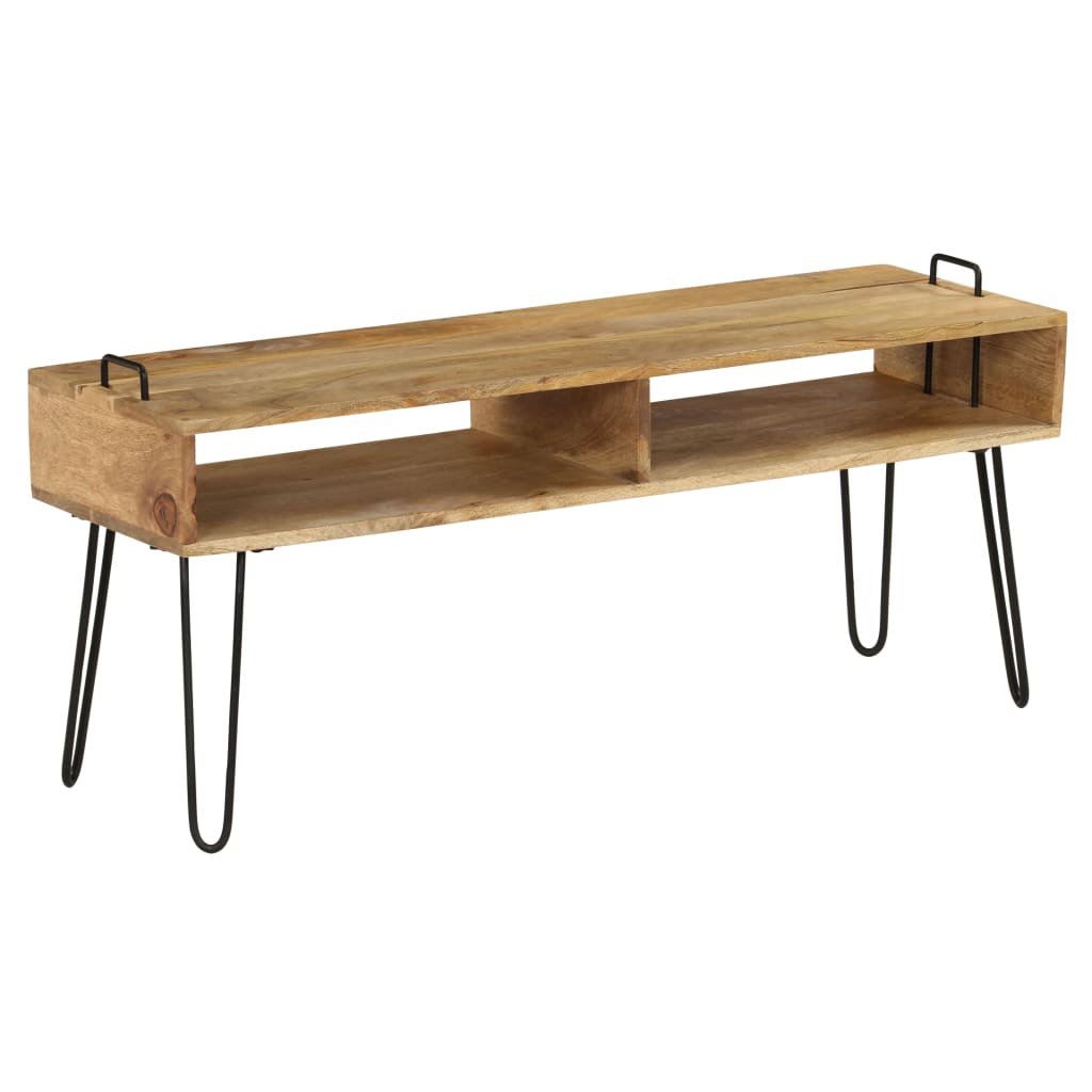 vidaXL TV Stand Solid Mango Wood 110x35x45 cm