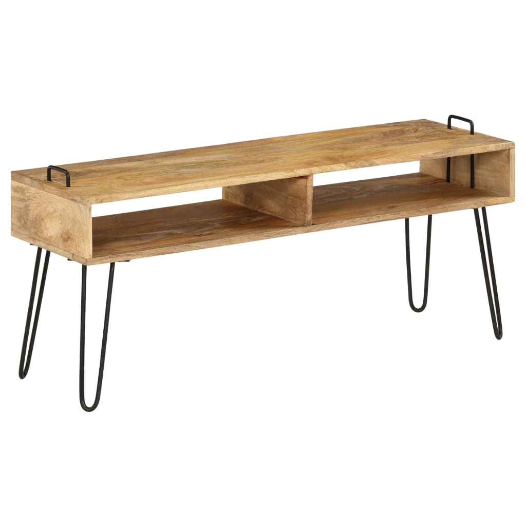 vidaXL TV Stand Solid Mango Wood 110x35x45 cm