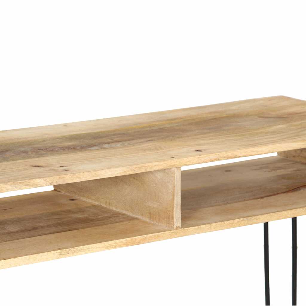 246022 vidaXL Console Table Solid Mango Wood 115x35x76 cm