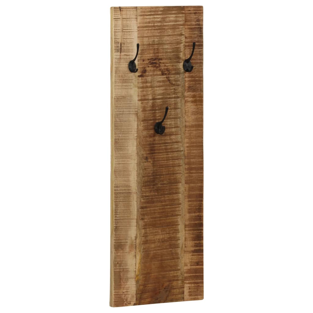 vidaXL Wall-mounted Coat Racks 2 pcs Solid Mango Wood 36x110x3 cm