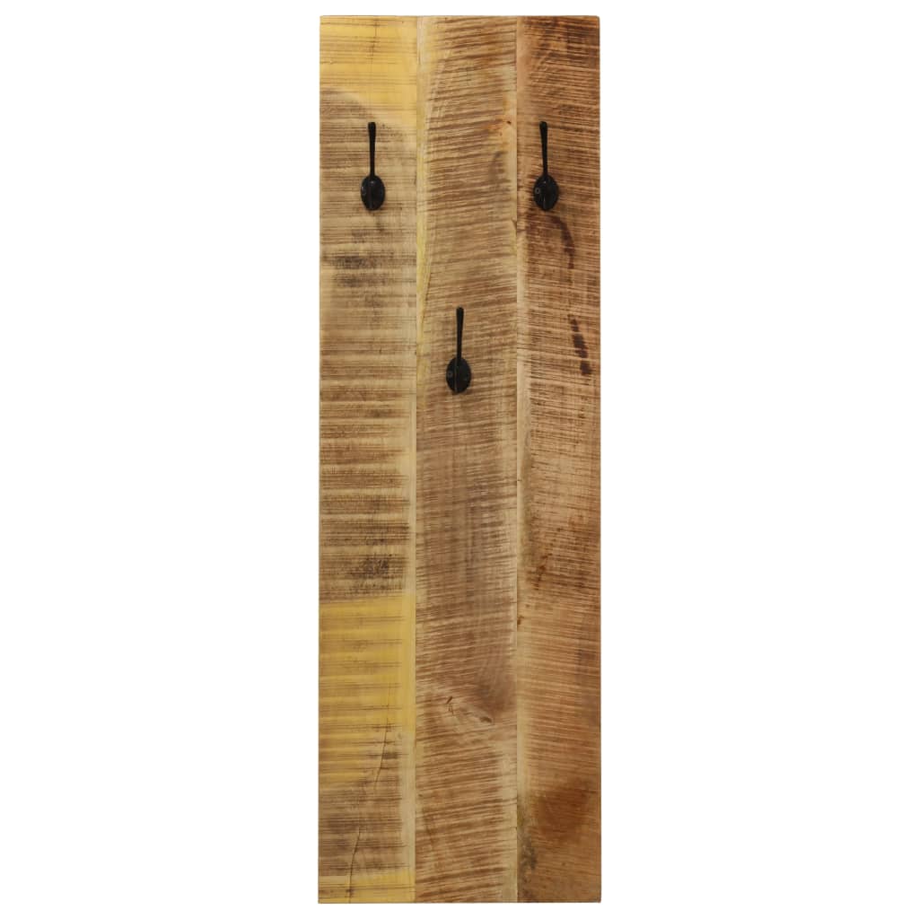 246025 vidaXL Wall-mounted Coat Racks 2 pcs Solid Mango Wood 36x110x3 cm