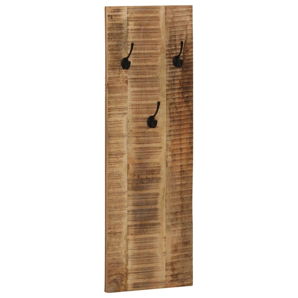 246025 vidaXL Wall-mounted Coat Racks 2 pcs Solid Mango Wood 36x110x3 cm