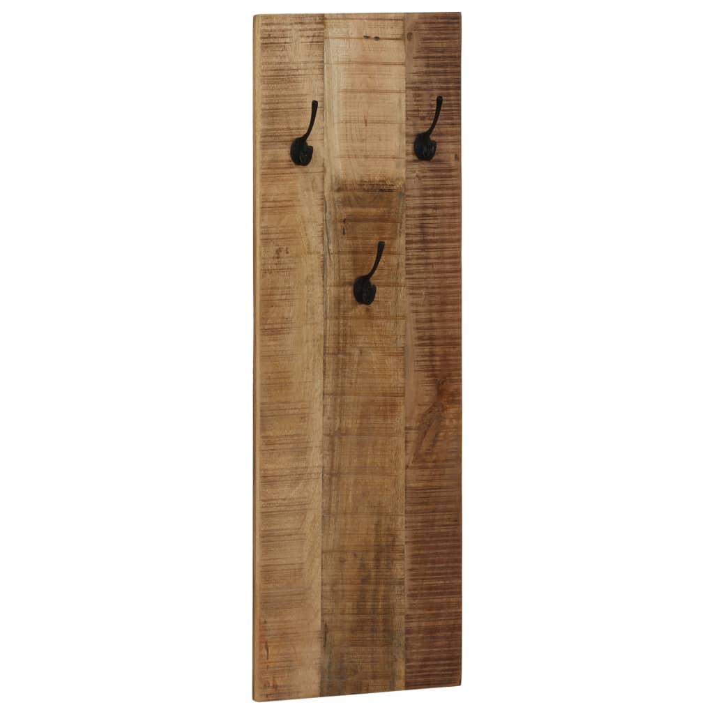 246025 vidaXL Wall-mounted Coat Racks 2 pcs Solid Mango Wood 36x110x3 cm