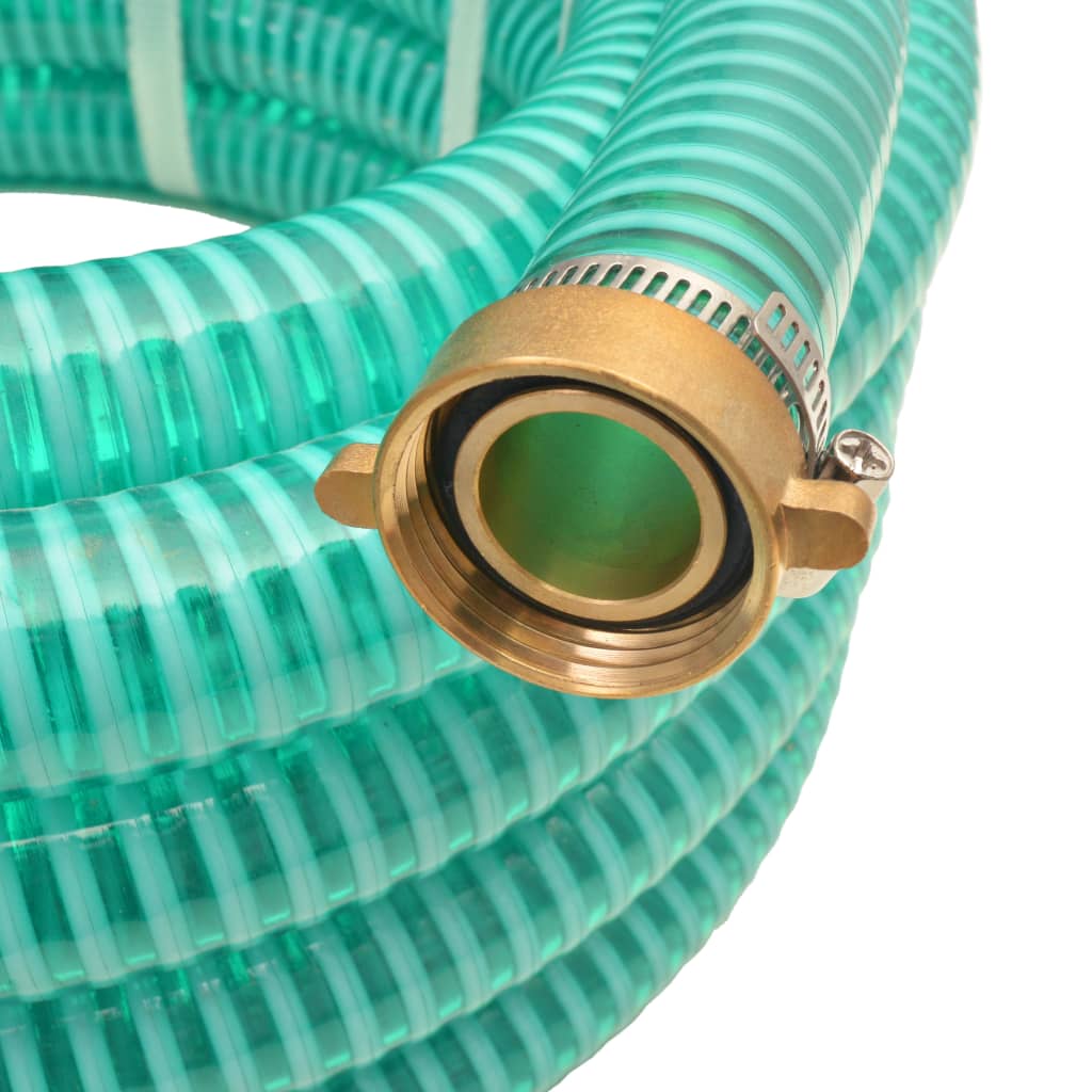 vidaXL Suction Hose with Brass Connectors 10 m 25 mm Green