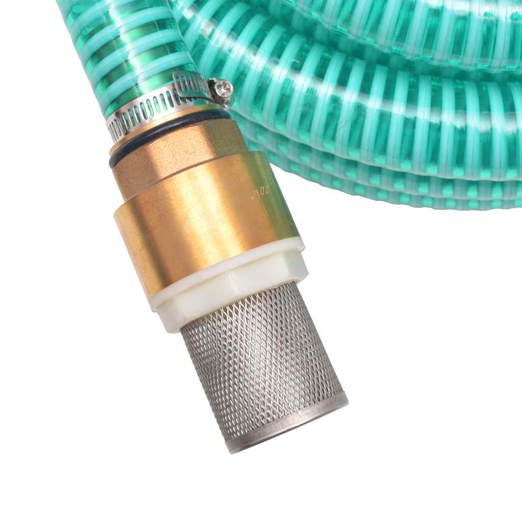 142886 vidaXL Suction Hose with Brass Connectors 10 m 25 mm Green