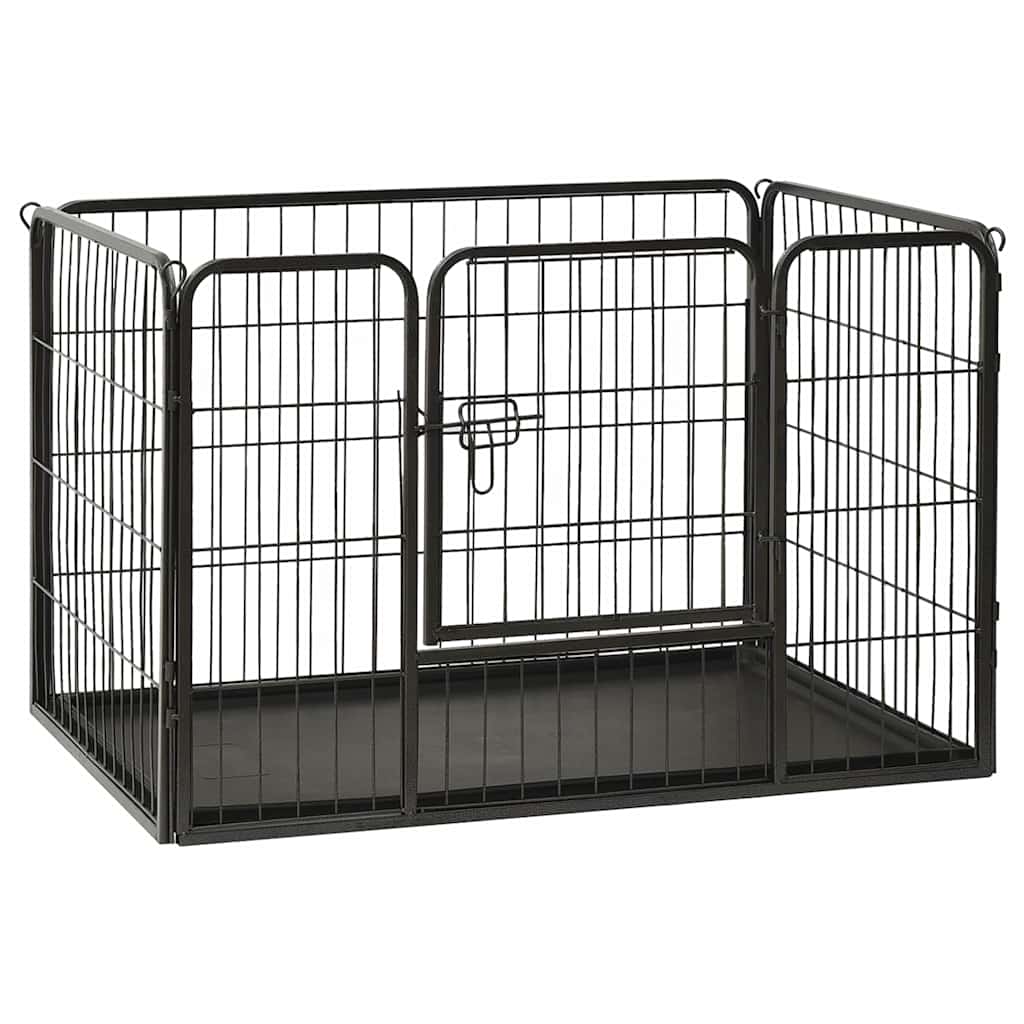 170575 vidaXL Puppy Playpen Steel 91,5x59x61 cm