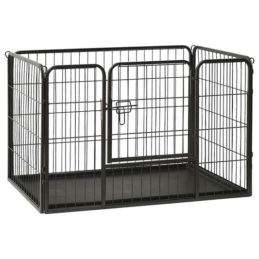 170575 vidaXL Puppy Playpen Steel 91,5x59x61 cm