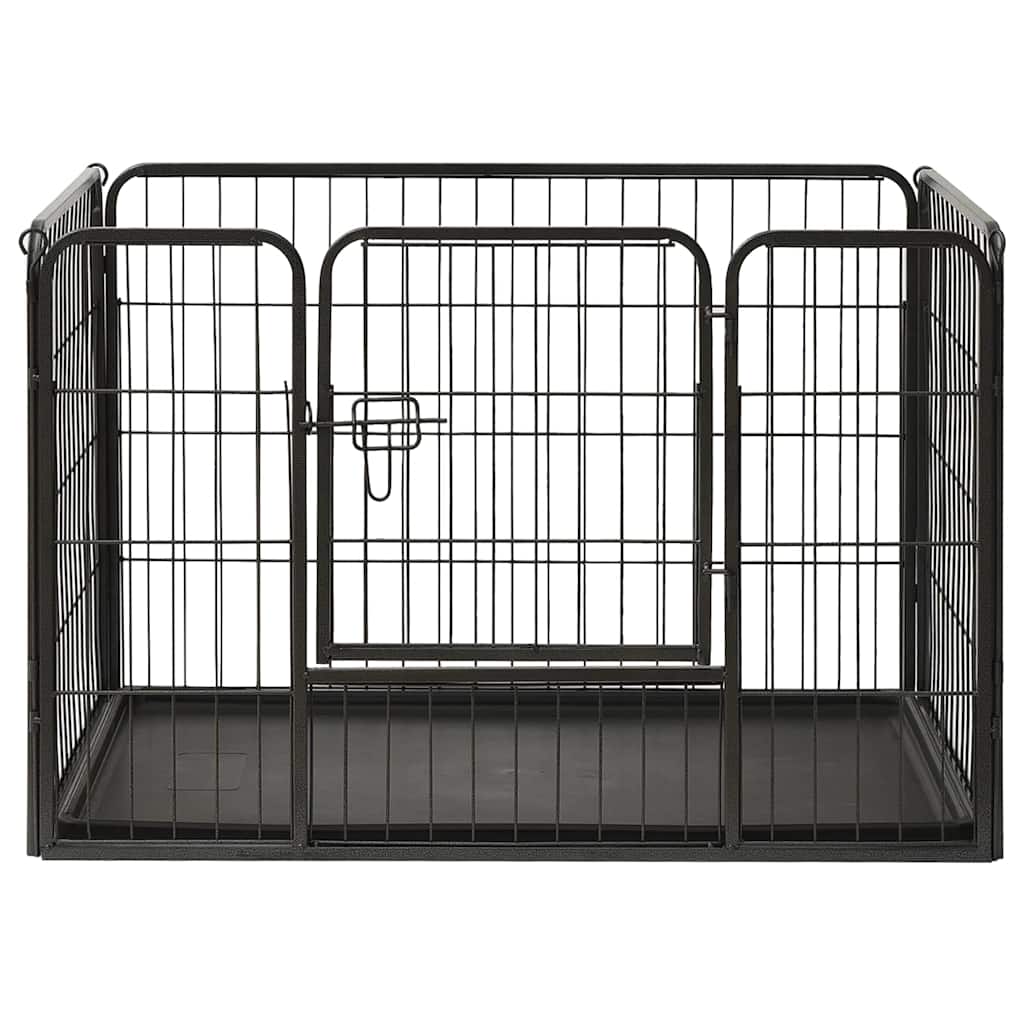 170575 vidaXL Puppy Playpen Steel 91,5x59x61 cm