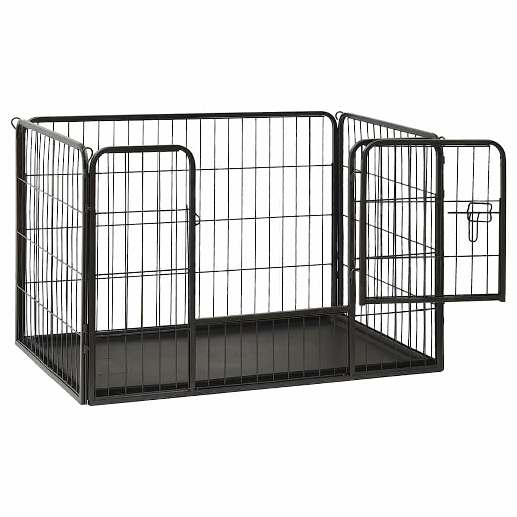 170575 vidaXL Puppy Playpen Steel 91,5x59x61 cm