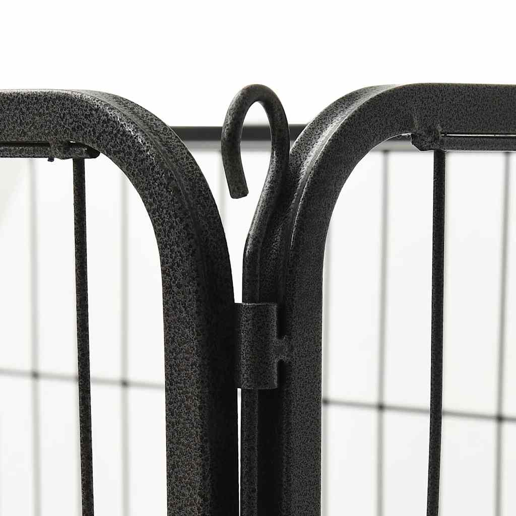 170575 vidaXL Puppy Playpen Steel 91,5x59x61 cm