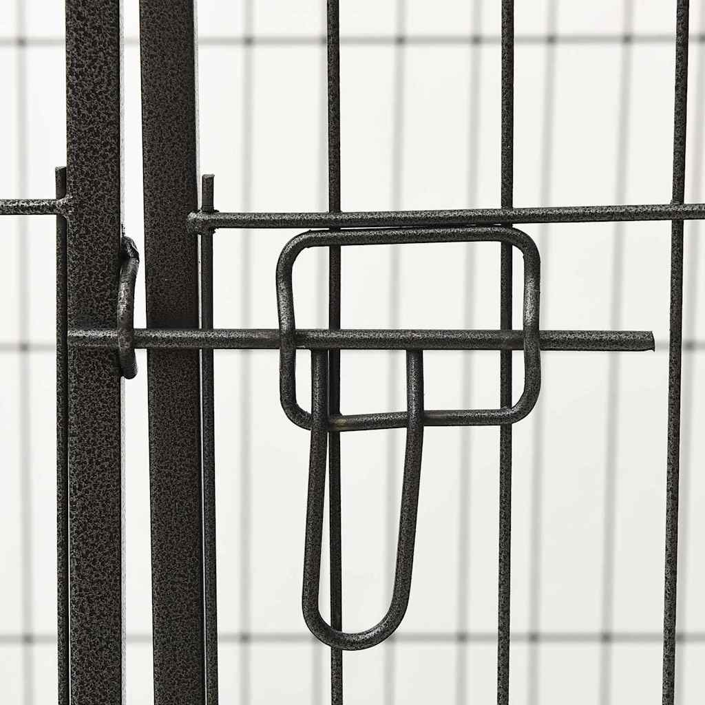 170575 vidaXL Puppy Playpen Steel 91,5x59x61 cm