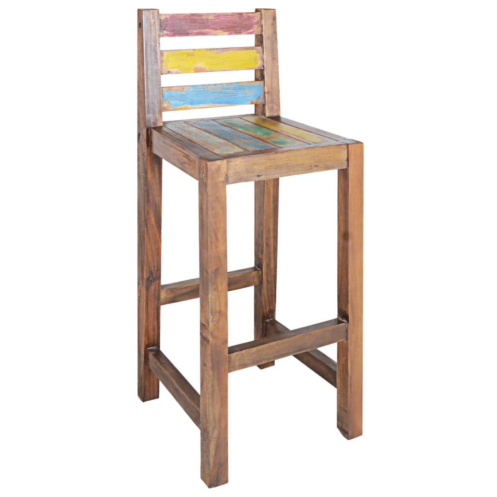 vidaXL Bar Stools 2 pcs Solid Reclaimed Wood