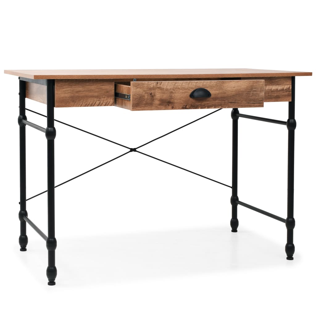 vidaXL Writing Desk with Drawer 110x55x75 cm Oak Colour