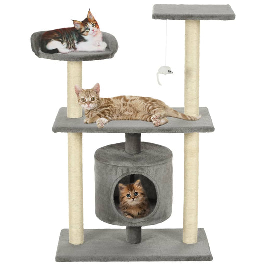 Cat Tree | Grey | Engineered wood | Medium | Cat Tree | Rectangular