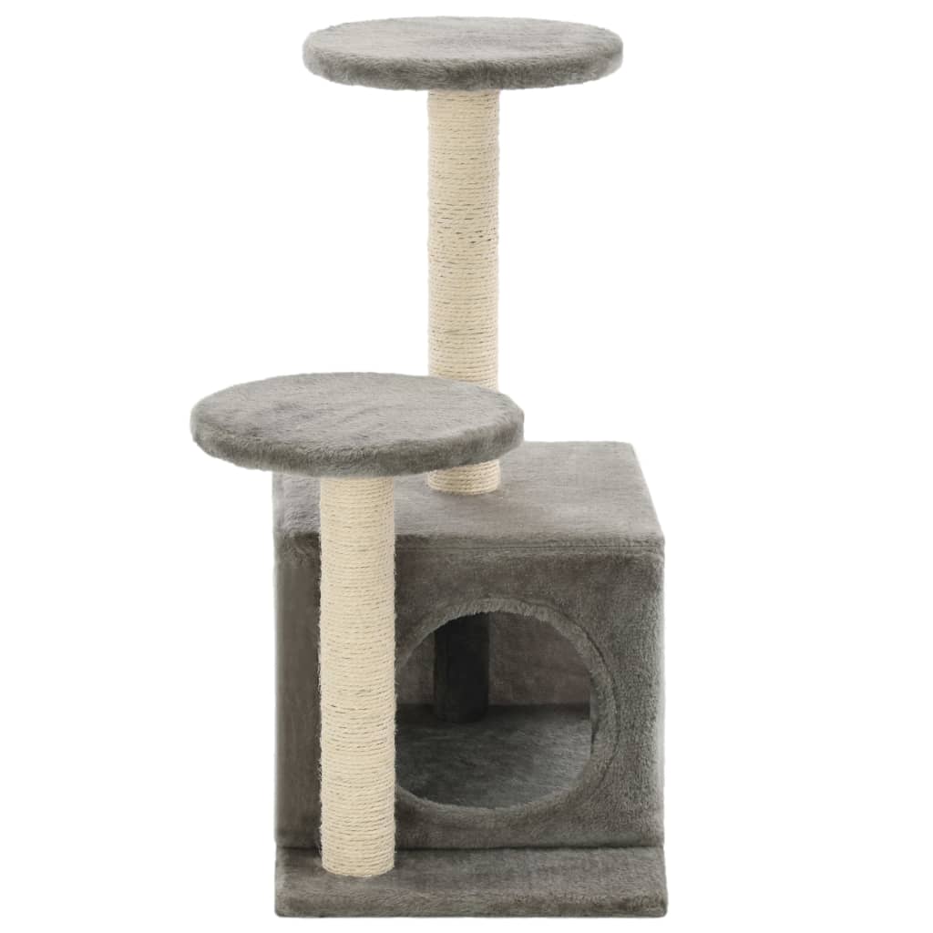 Cat Tree with Sisal Scratching Posts 60 cm Grey