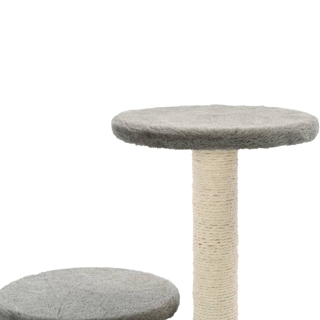 Cat Tree with Sisal Scratching Posts 60 cm Grey