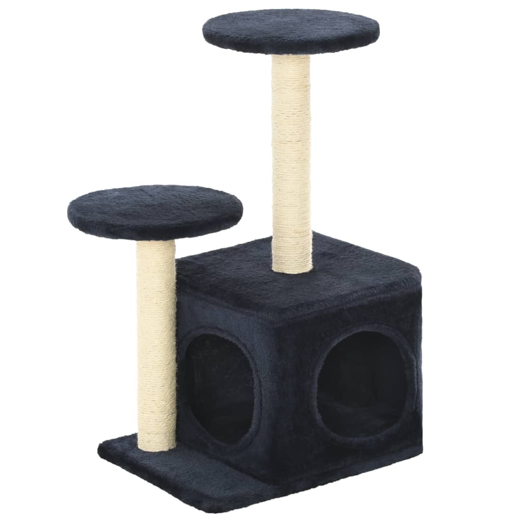 vidaXL Cat Tree with Sisal Scratching Posts 60 cm Dark Blue