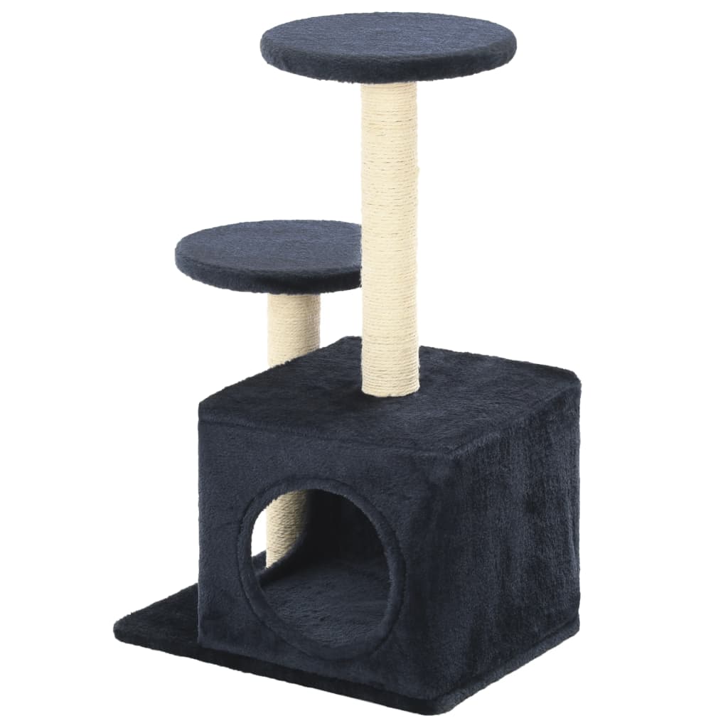 vidaXL Cat Tree with Sisal Scratching Posts 60 cm Dark Blue