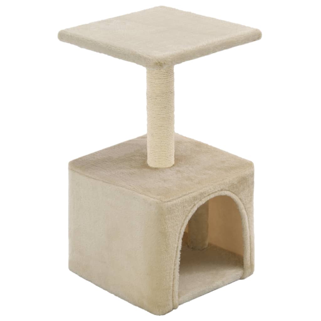 vidaXL Cat Tree with Sisal Scratching Post 55 cm Beige