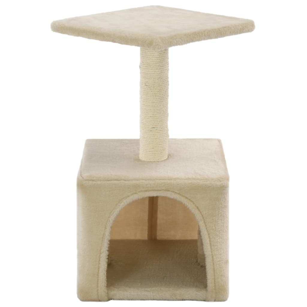 vidaXL Cat Tree with Sisal Scratching Post 55 cm Beige