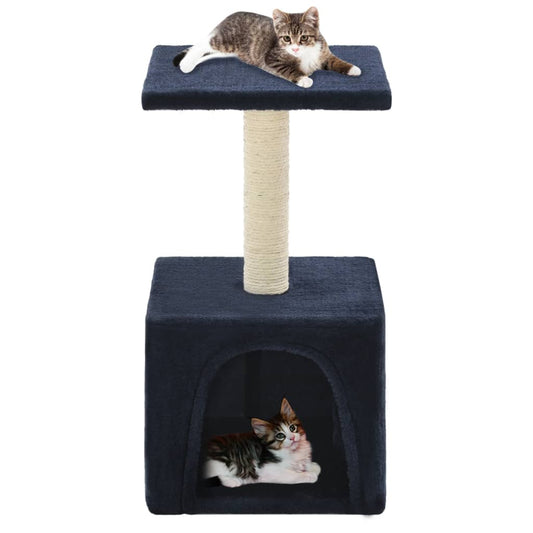 Cat Tree with Sisal Scratching Post 55 cm Dark Blue