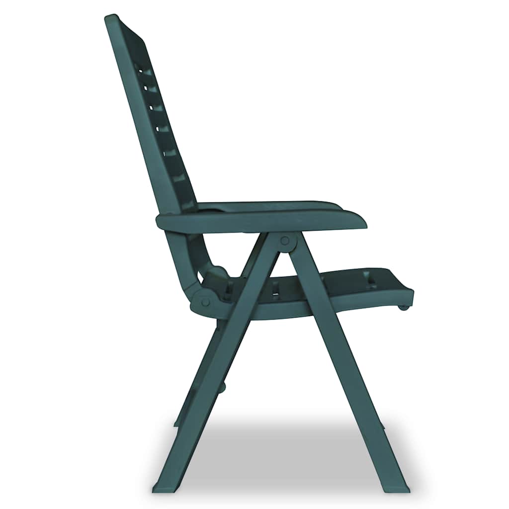 Garden Chair |  Set of 6 | Green | Plastic | Standard |  Foldable