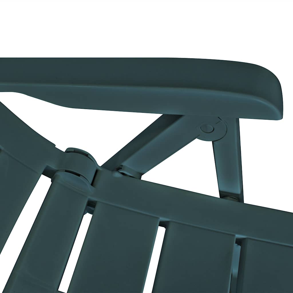 Garden Chair |  Set of 6 | Green | Plastic | Standard |  Foldable