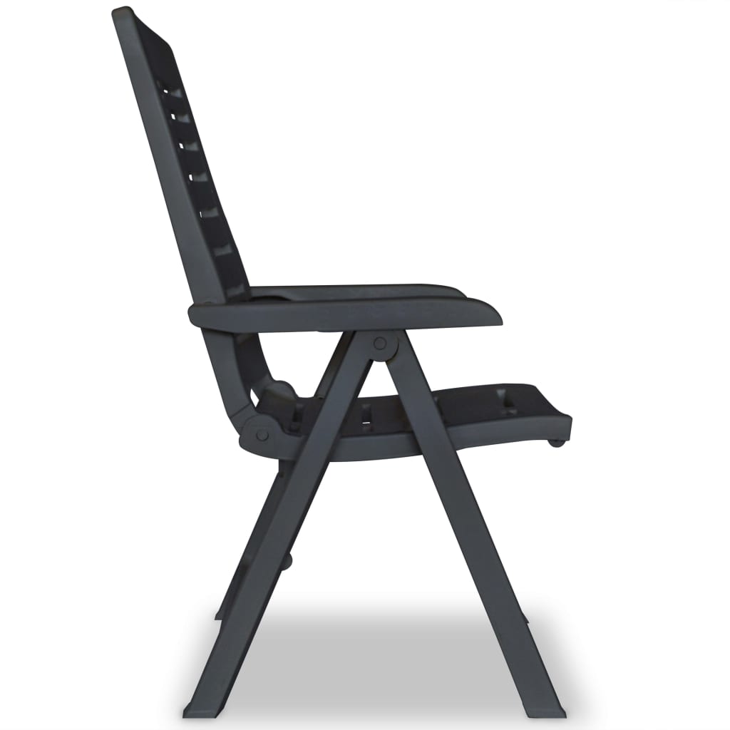 Garden Chair | Set of 6 | Anthracite | Plastic | Standard | Foldable