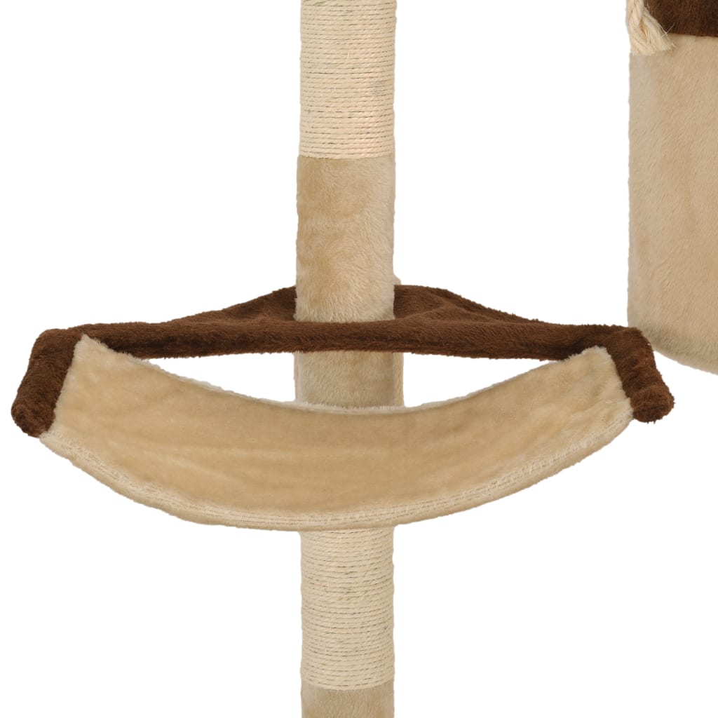 vidaXL Cat Tree with Sisal Scratching Posts Wall Mounted 194 cm