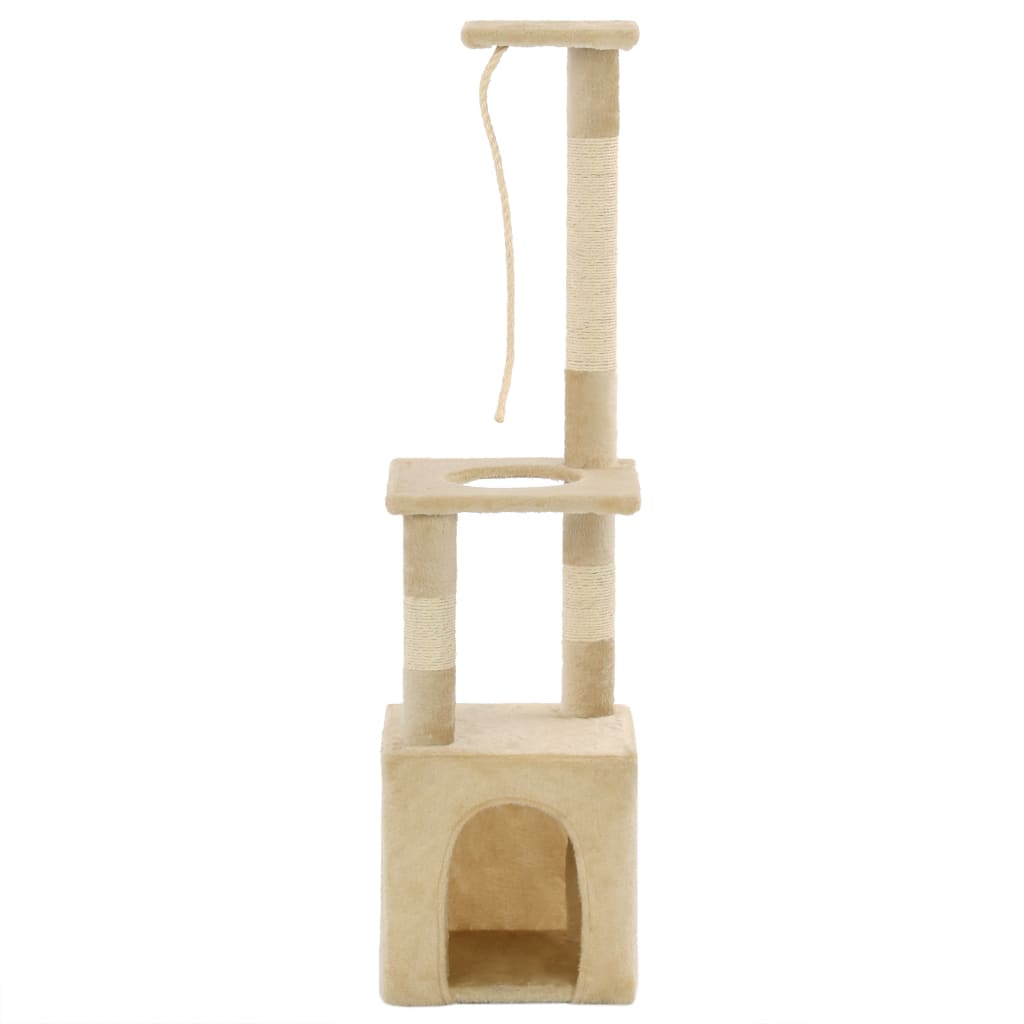 Cat Tree with Sisal Scratching Posts 109 cm Beige