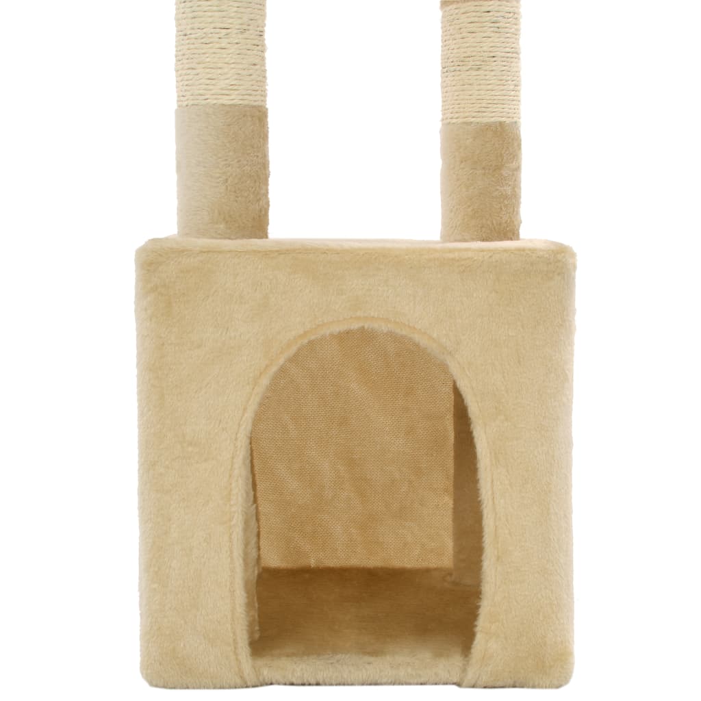 Cat Tree with Sisal Scratching Posts 109 cm Beige